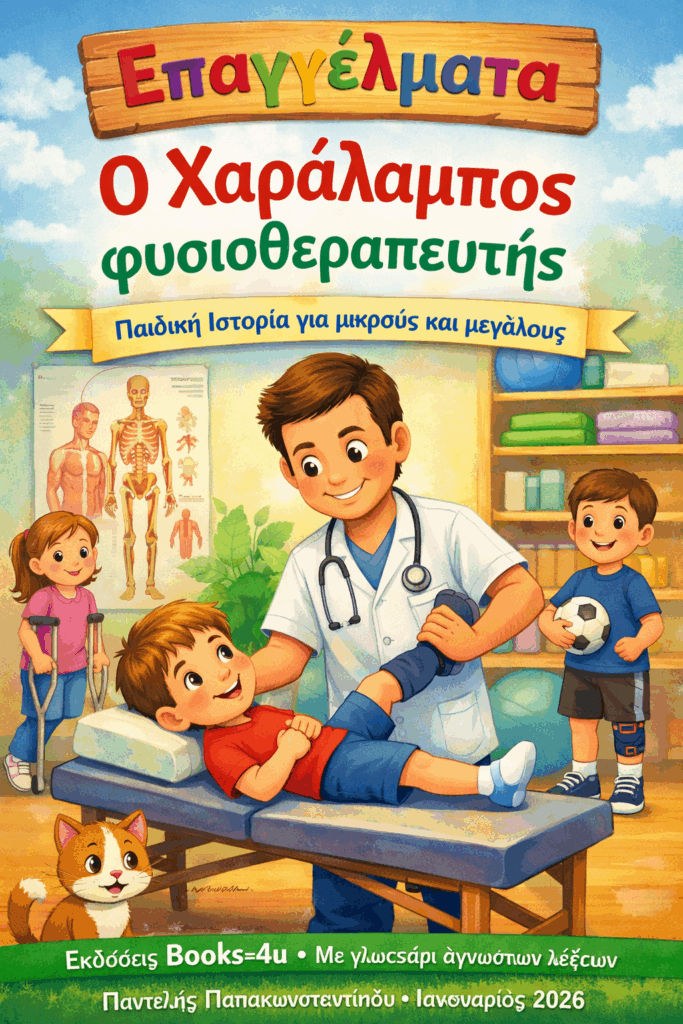 κπαιδευτικό παιδικό βιβλίο για το επάγγελμα του φυσιοθεραπευτή