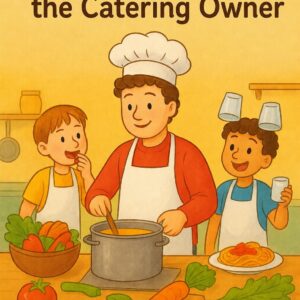 Charalampos the Catering Owner English children’s eBook cover about catering, food service and teamwork