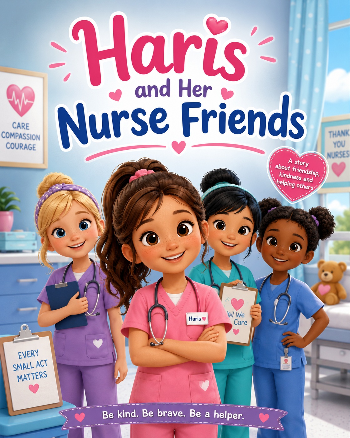 Charis and Her Friends the Nurses English children’s eBook cover about nursing, care and friendship