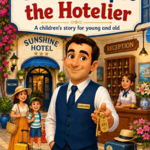 Charalampos the Hotelier children’s book about professions, teamwork and a funny hotel reception scene